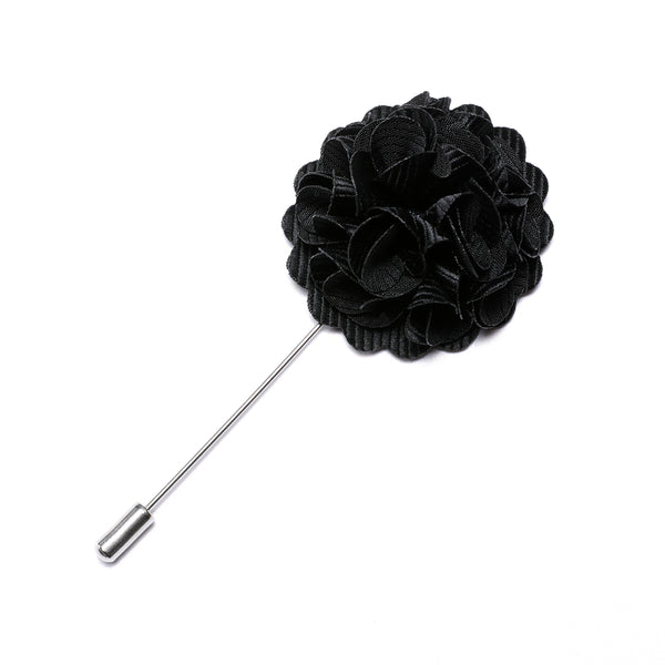 Black Floral Men's Accessories Lapel Pin