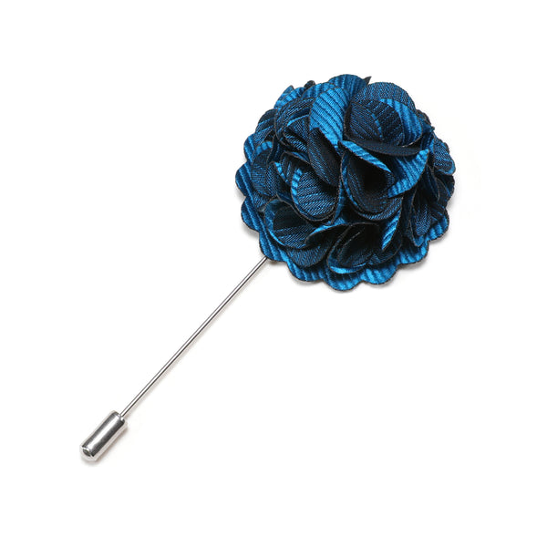 Shinning Blue Floral Men's Accessories Lapel Pin