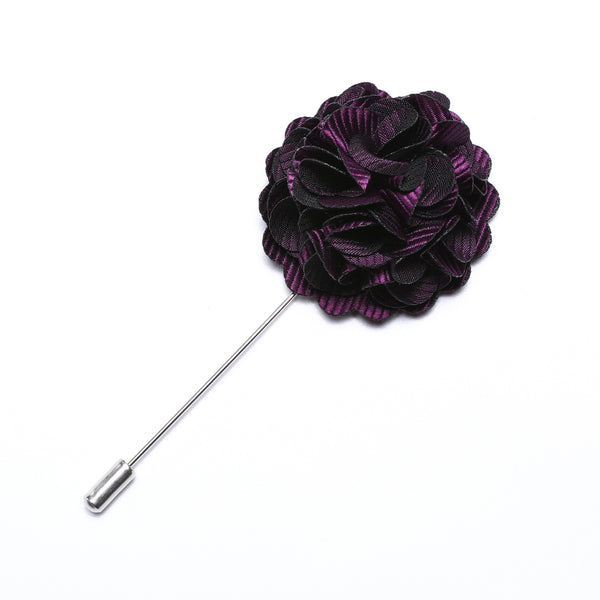 Deep Purple Floral Men's Accessories Lapel Pin