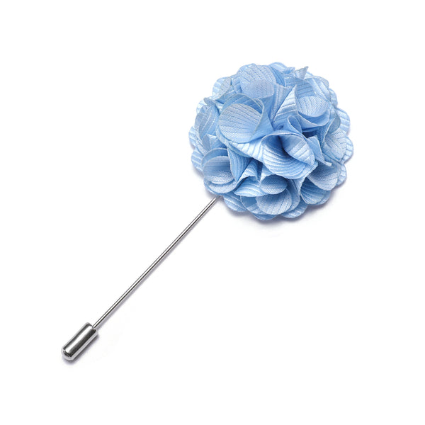 Sky Blue Floral Men's Accessories Lapel Pin