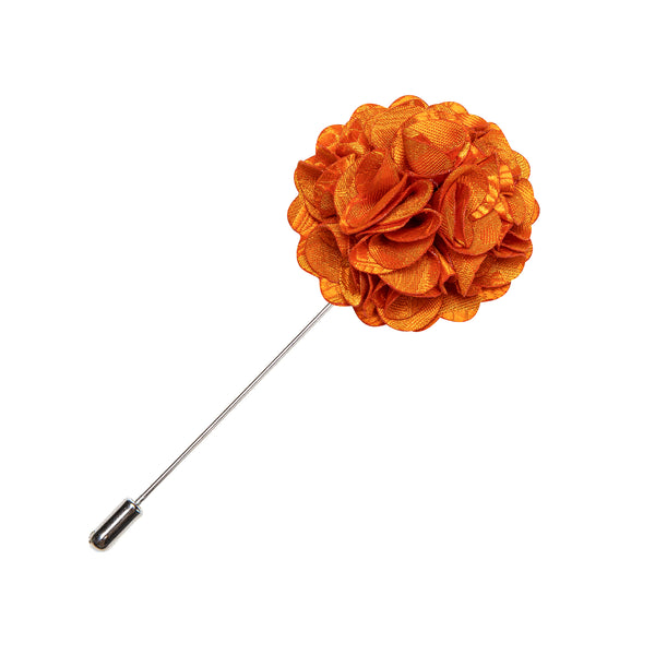 Classic Orange Floral Men's Accessories Lapel Pin