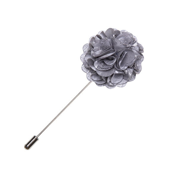 Light Grey Floral Men's Accessories Lapel Pin