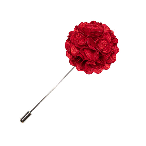 Classic Red Floral Men's Accessories Lapel Pin