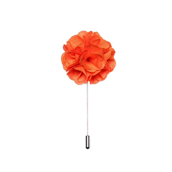 OrangeRed Floral Men's Accessories Lapel Pin