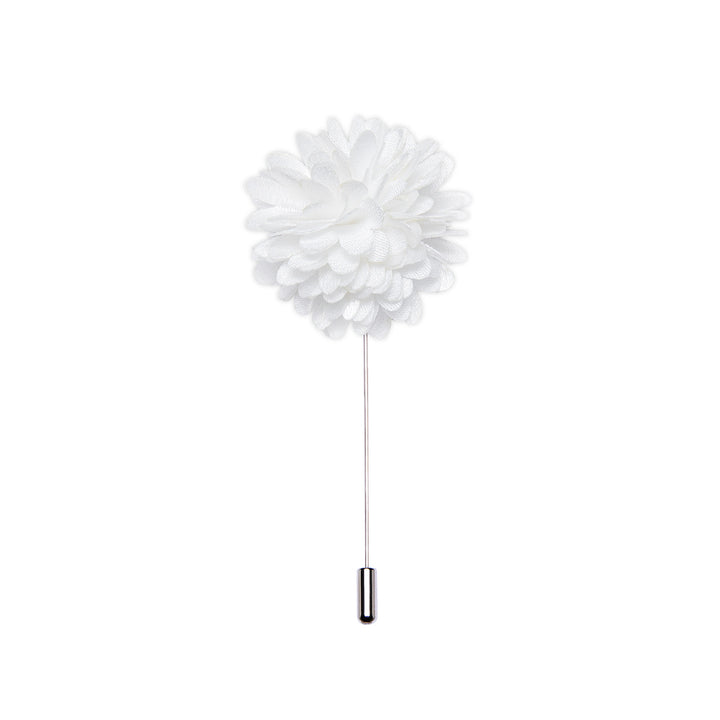 White Floral Lapel Pin