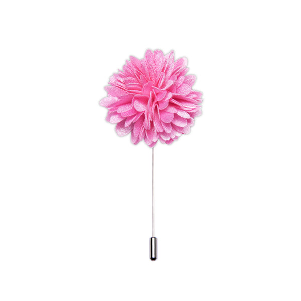 Hot Pink Floral Lapel Pin Brooch
