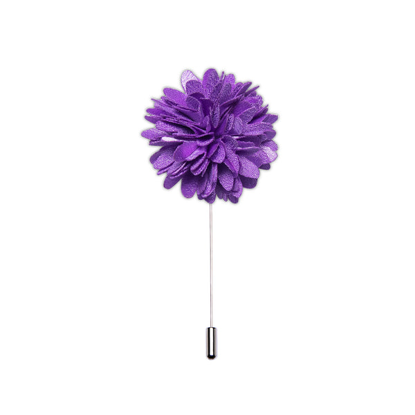 Amethyst Purple Floral Lapel Pin Brooch