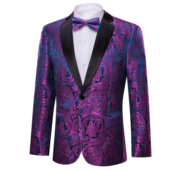 blue purple mens suit