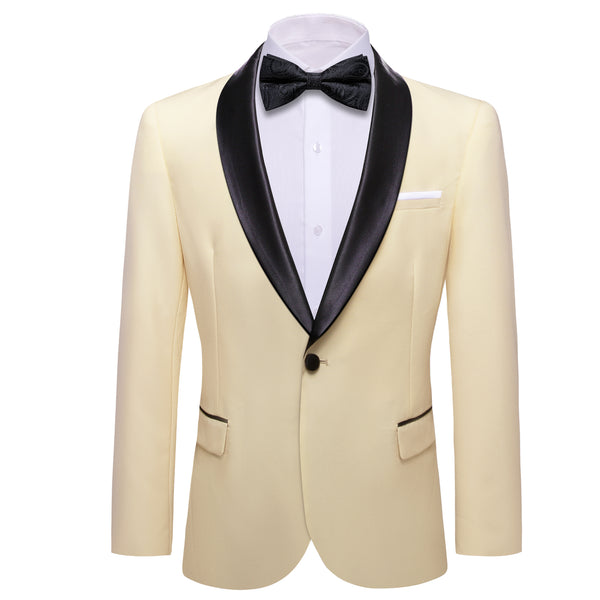 Classic Linen White Solid Shawl Lapel Suit Men's Suit for Wedding