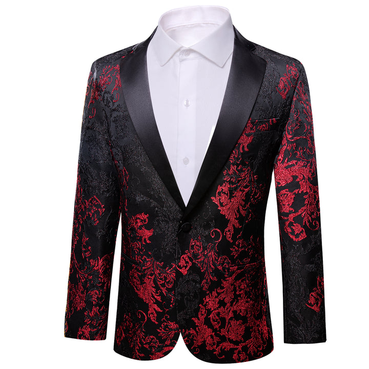 black suit and red dress Man in jacket beside woman in sleeveless photo Free Puebla Image on Unsplash giving you a modern silhouette that flatters while maintaining traditional tuxedo proportions Boys Red & Black Shawl