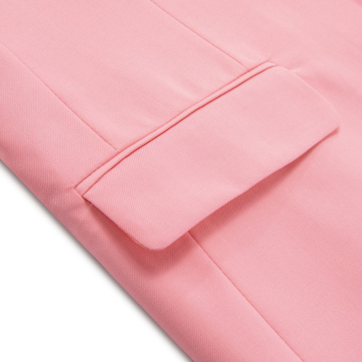Men's Suit Light Pink Satin Notched Collar Suit Jacket Slim Blazer Fashion