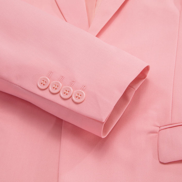 Men's Suit Light Pink Satin Notched Collar Suit Jacket Slim Blazer Fashion