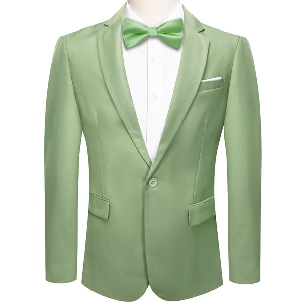 Men's Suit Sage Green Satin Notched Collar Suit Jacket Blazer New Arrival