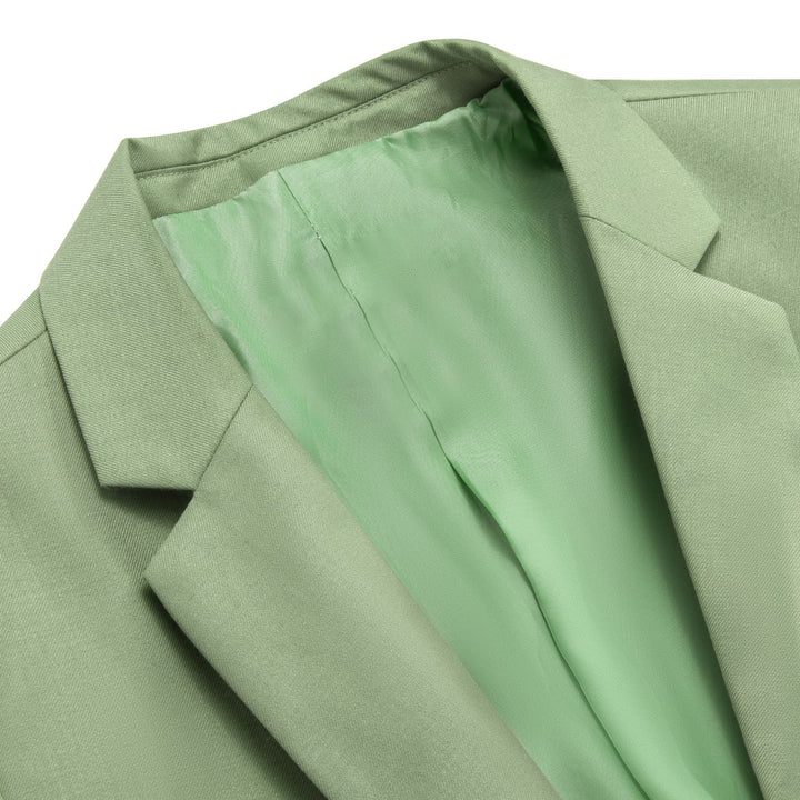 Men's Suit Sage Green Satin Notched Collar Suit Jacket Blazer New Arrival