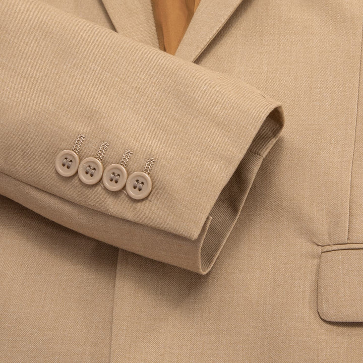 Men's Suit Burly Wood Brown Satin Notched Collar Suit Jacket Blazer