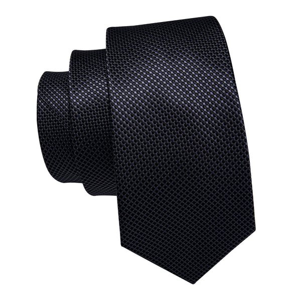 Ties2you Silk Tie Black Polka Dot Men's Tie Handkerchief Cufflinks Set Luxury