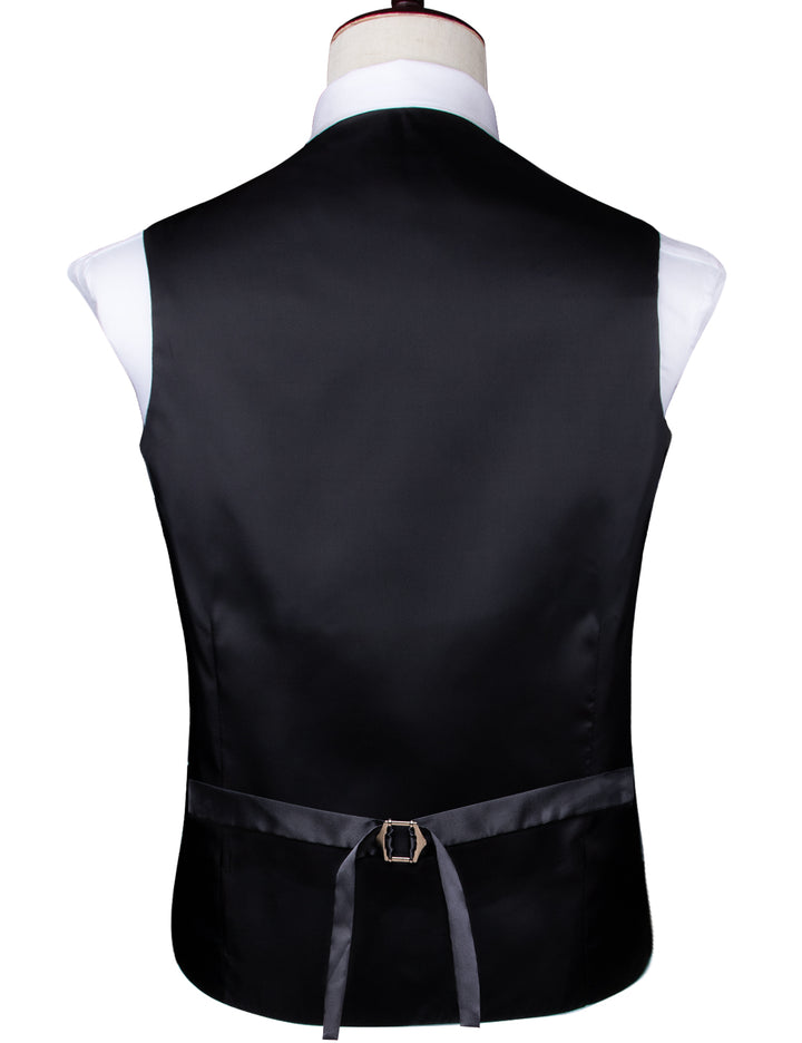 black gold silk mens business casual vest