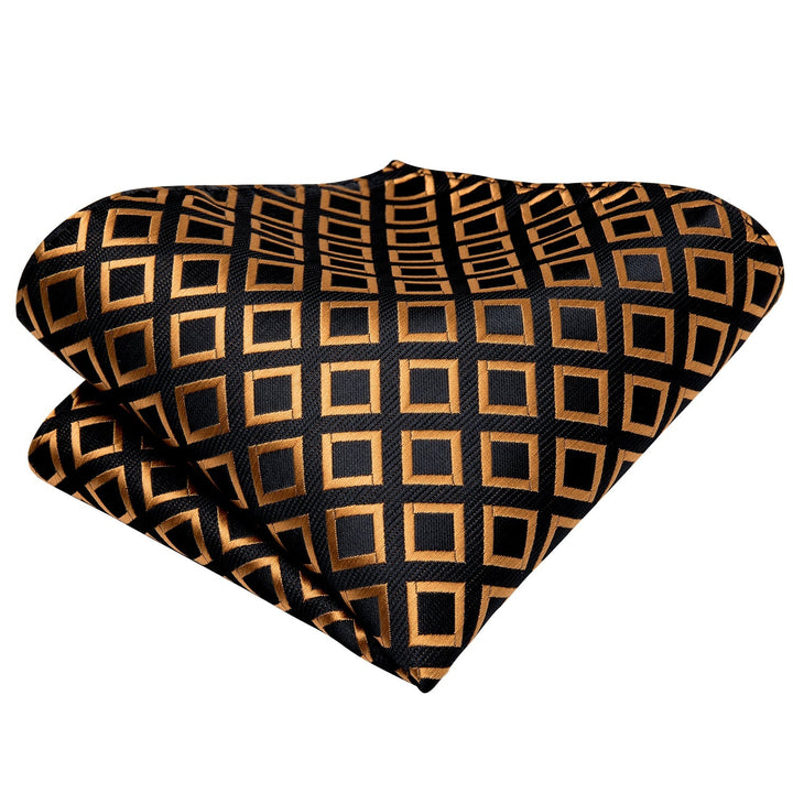 men's black and gold handkerchief