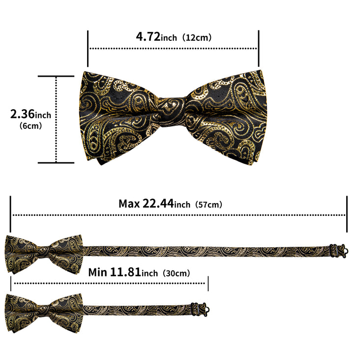 slim bow tie size