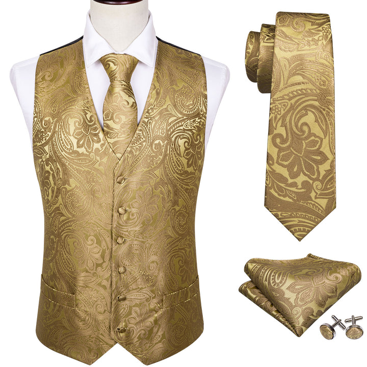 gold paisley mens silk nice vests