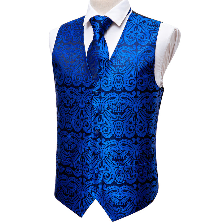 Blue Paisley Silk mens warehouse suit vest