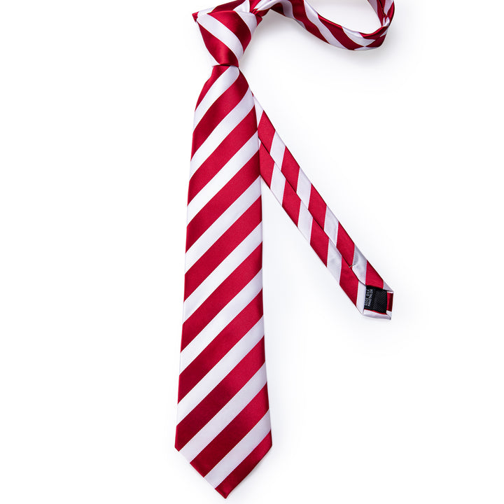 mens red white striped ties for sale