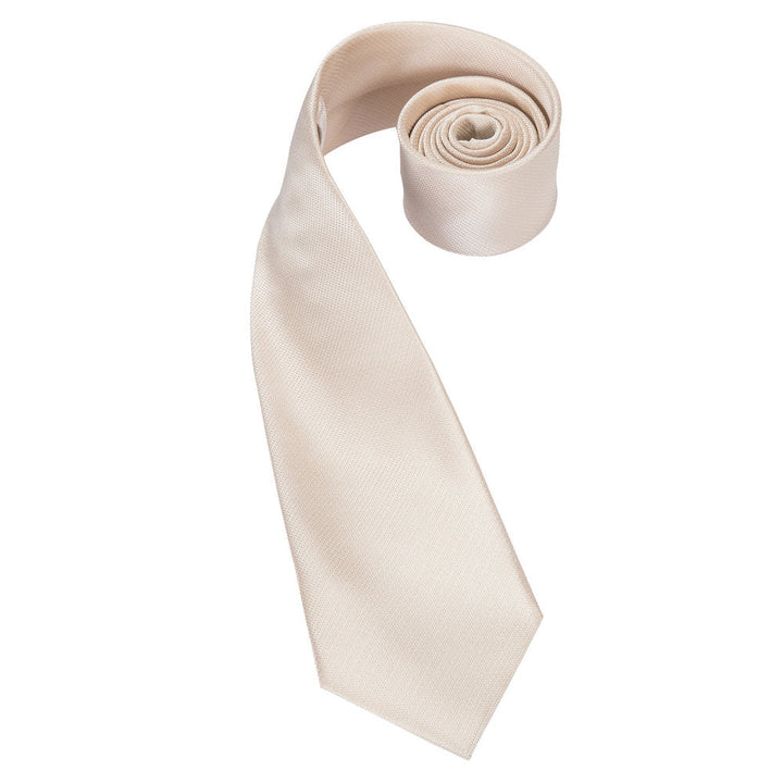Champagne Solid Men's 63 Inches Extra Long Tie