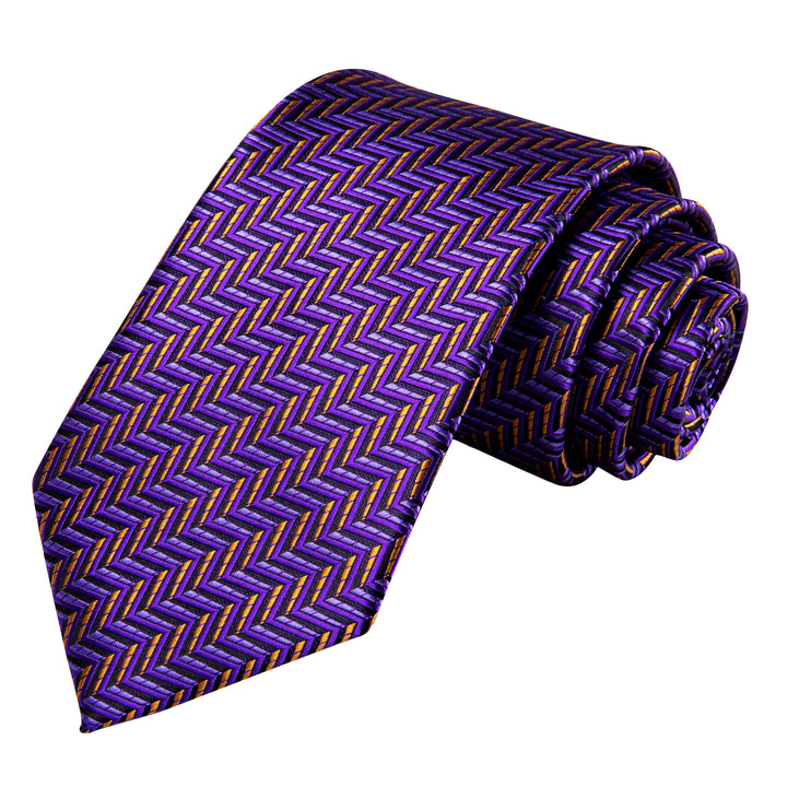 purple gold striped mens silk cheap tie prices