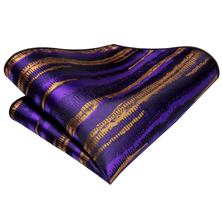 mens silk stripled gold purple.tie