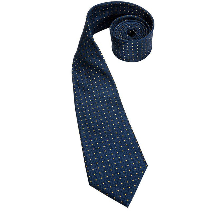 navy blue plaid mens silk business work tie