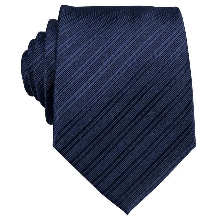 Navy Blue Striped mens silk fun ties