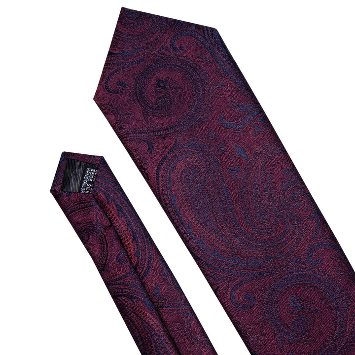 Plum Purple Red Paisley formal ties for men
