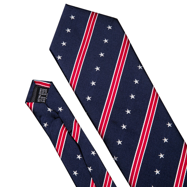 blue red striped mens sustainable ties