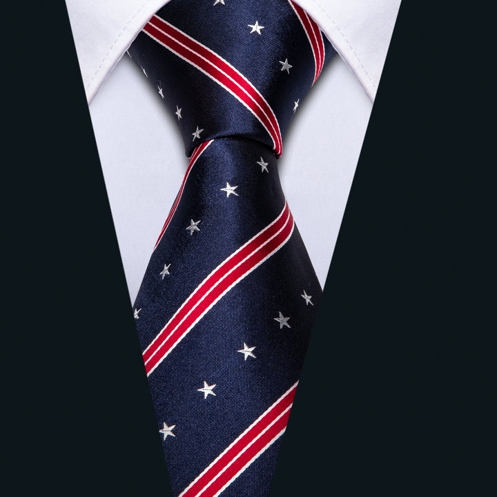 blue red striped skinny ties for men