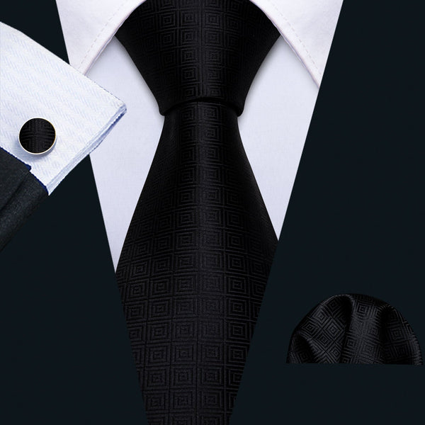 Black Novelty Silk Tie