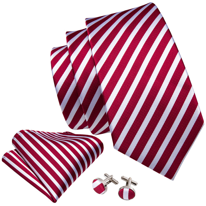 silk red white striped mens dress shirt