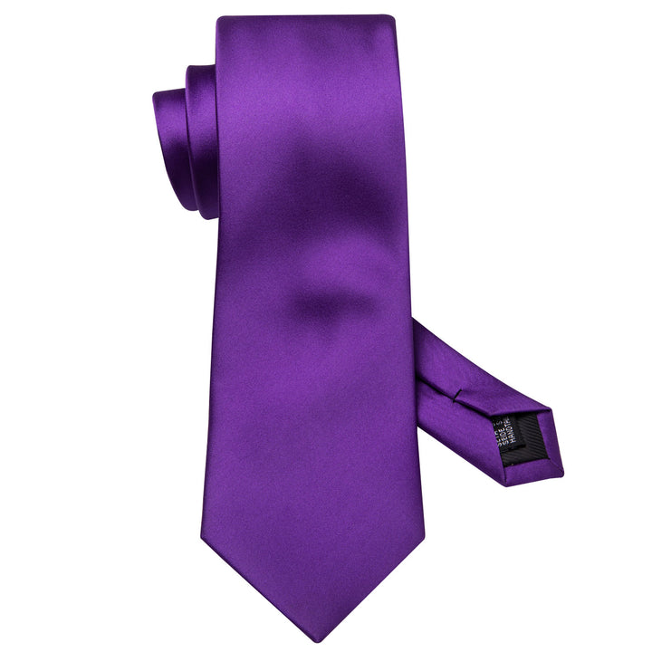 Purple Solid mens silk power ties