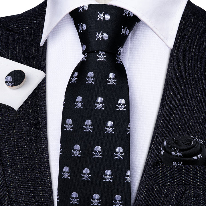 Black Tie Novelty Skull Men's business ties