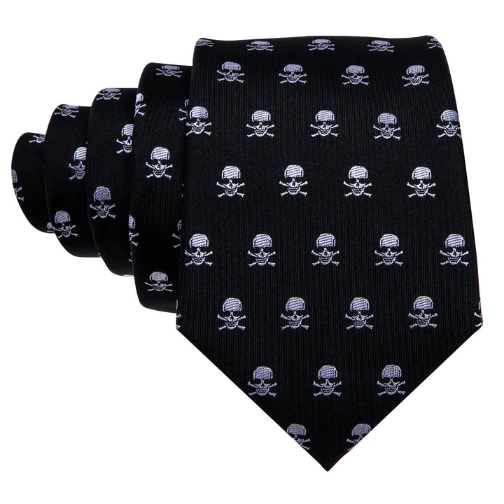 Black Tie Novelty Skull Men's tie for sale