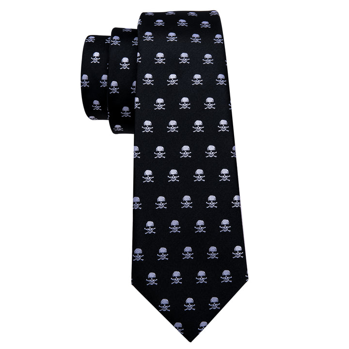 Black Tie Novelty Skull tie mens