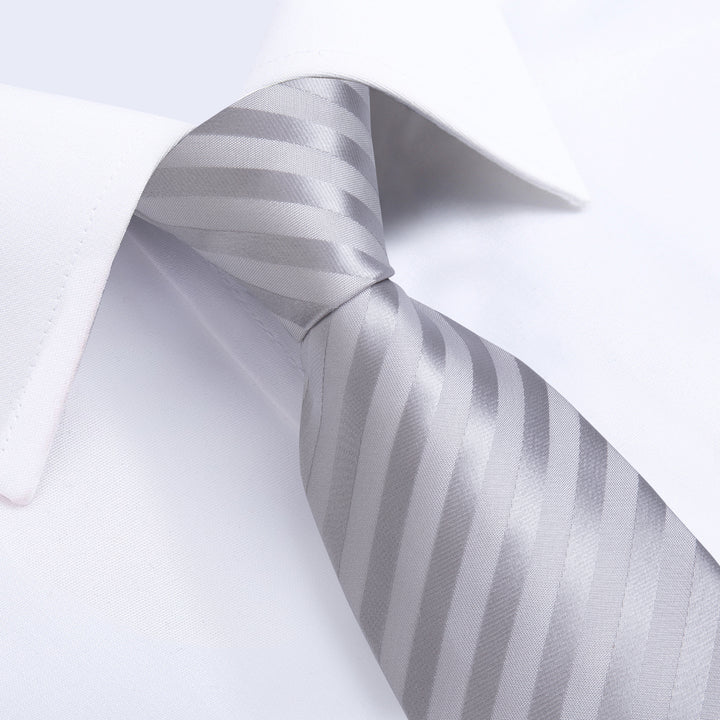 mens silk grey striped ties