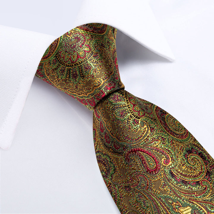red green yellow floral ties