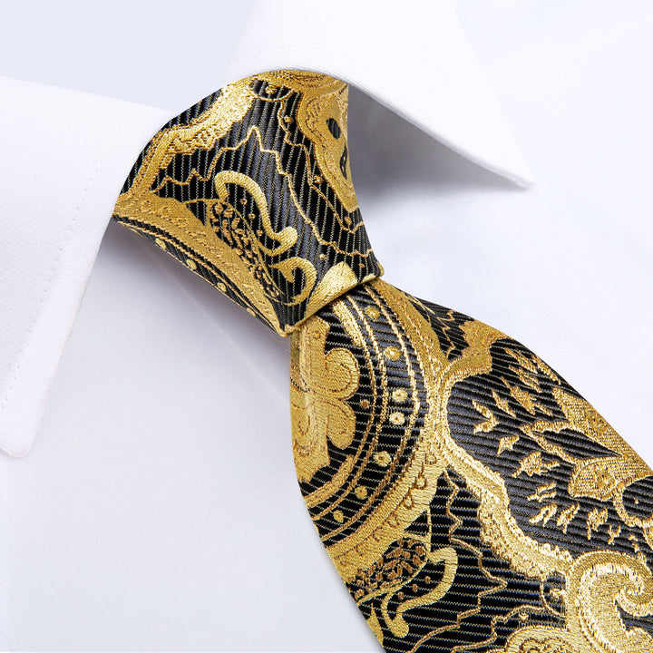 black gold mens silk best floral ties