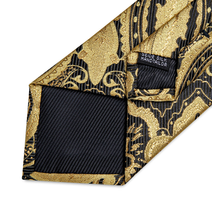 black gold paisley print ties
