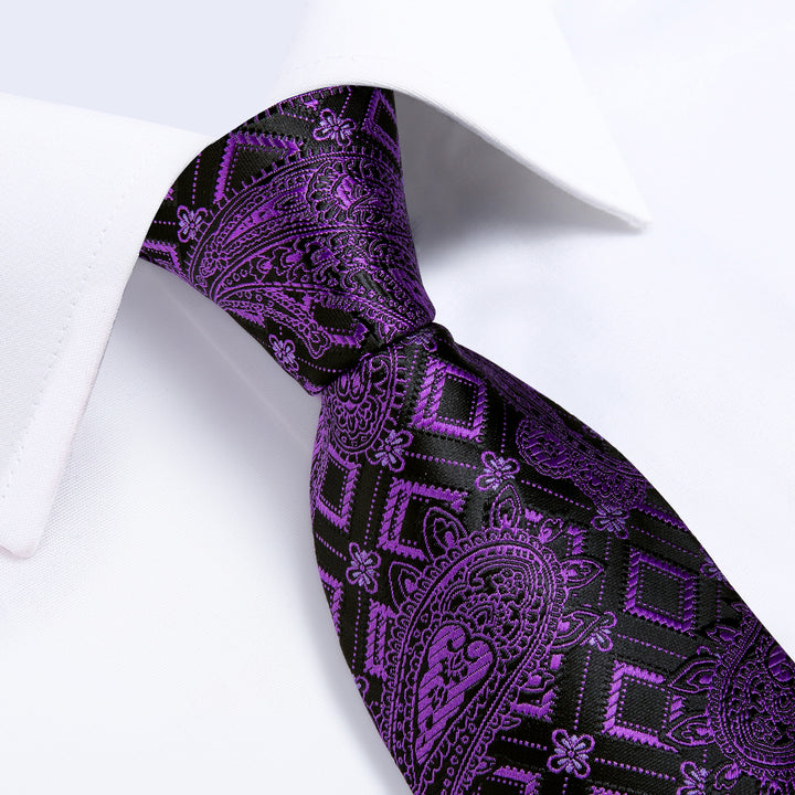 paisley purple colored ties