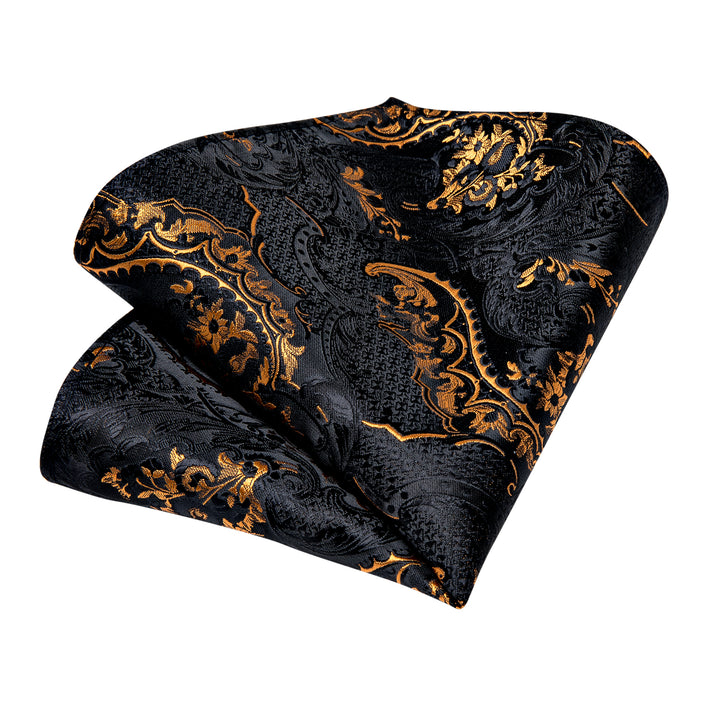 black gold floral mens silk ties cheap
