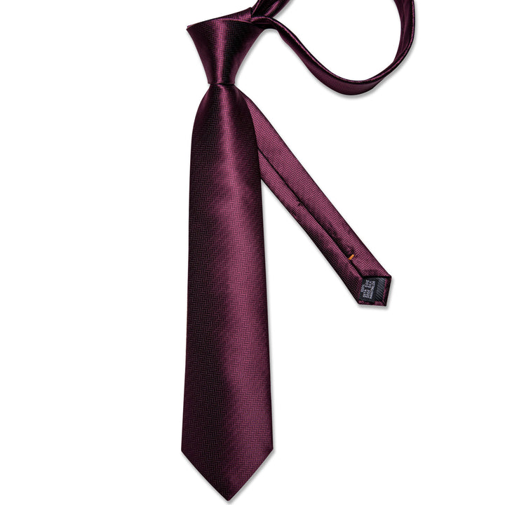Striped Burgundy Tie for Mens suit tie