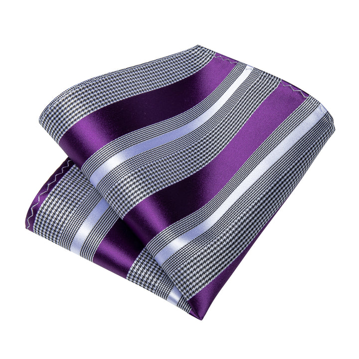 nice tie store from ties2you Purple Grey Striped Silk Fabric Mens Tie
