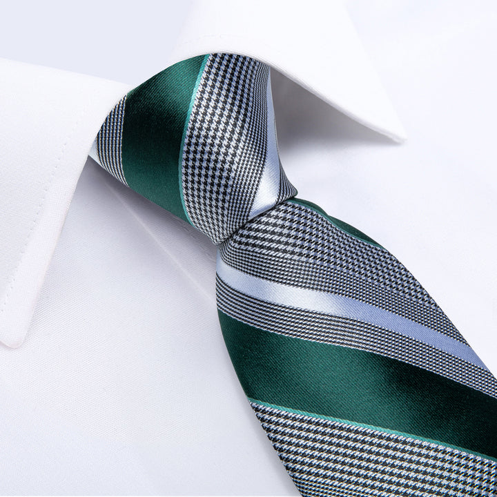 striped dark green silk men's ties nearby