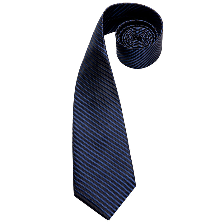 mens silk blue black striped best ties to wear with navy suit
